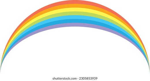 Simple and colorful rainbow illustration