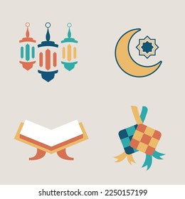 simple and colorful ramadan icon