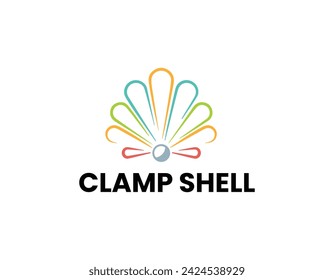 Simple Colorful Sea Shell Logo Design Template
