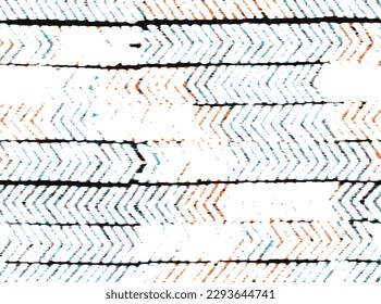 Simple colorful 
seamless pattern. Hand Drawn Stripes Herringbone Ink Drawn Ethnic abstract Grunge texture for fabric textiles. Vector illustration background for fashionable digital print design 