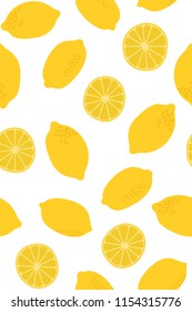 simple colorful seamless pattern with lemon shape element