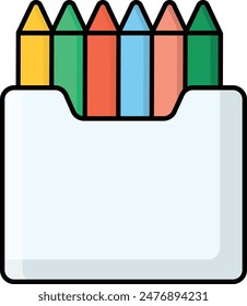 simple colorful set of crayon back to school icon