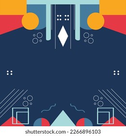 Einfache, farbige Form, geometrischer Hintergrund