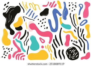 Conjunto de Vector de Formas de colores simples aislado en blanco