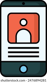 simple colorful smartphone back to school icon