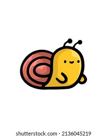 Simple and colorful snail vector