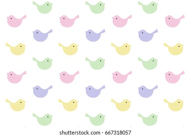 Simple colorful sparrow pattern