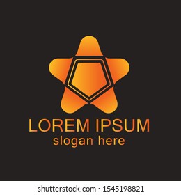 simple colorful star logo design illustration