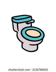 Simple and colorful toilet vector