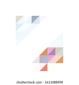 Simple colorful triangle vector background