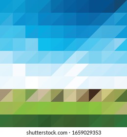 Simple colorful triangle vector background 