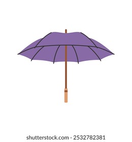 Simple colorful umbrella in handdrawn style, umbrella vector illustration on a white background