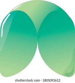 einfaches, farbiges Vektorlogo-Design