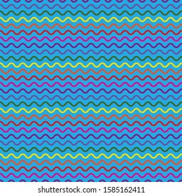 simple colorful wave line pattern. seamless vector illustration.  