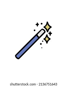 Simple and colorful wizard themed illustration