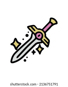 Simple and colorful wizard themed illustration