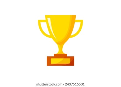 Simple colorfull trophy icon vector illustration sign.