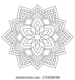 arte de flores de color simple mandala