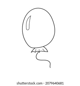Página de coloreado simple. Esquema de dibujo simple de globo para ilustración vectorial de libro de coloreado