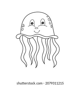 Simple coloring page. Vector drawing worksheet for preschool kids with easy gaming level of difficulty
