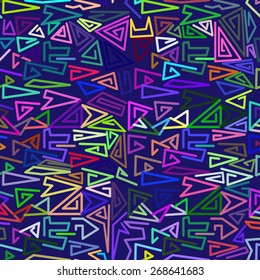 simple colors seamless pattern with abstract triangle