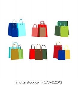 simple colour shopping papper bag 