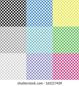  Simple colour squared pattern, seamless, vector illustration. Can be used as individual backgrounds.