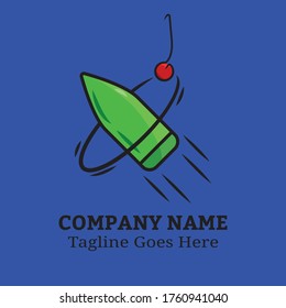 Simple Coloured Cherry Bullet Logo. Simple Logo Design for Business