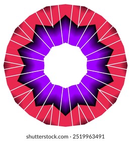 Fondo de gradiente de patrón de línea de pétalos de círculo colorido simple 