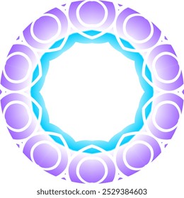 Fondo de gradiente de patrón de línea de pétalos de círculo colorido simple 