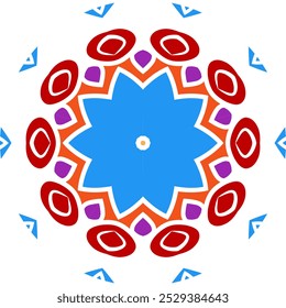 Fondo de gradiente de patrón de línea de pétalos de círculo colorido simple 