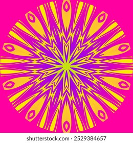 Fondo de gradiente de patrón de línea de pétalos de círculo colorido simple 