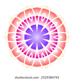 Fondo de gradiente de patrón de línea de pétalos de círculo colorido simple 