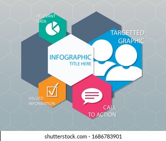 Plantilla de concepto de infografía simple y colorida