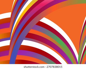 Arte de línea colorido simple con forma dinámica