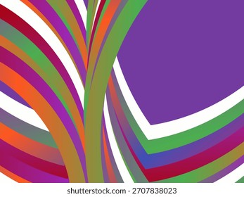 Arte de línea colorido simple con forma dinámica