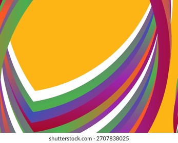 Arte de línea colorido simple con forma dinámica