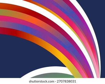 Arte de línea colorido simple con forma dinámica