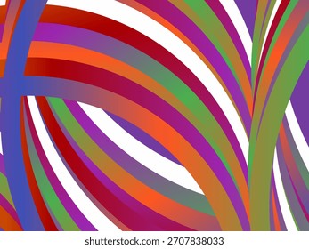 Arte de línea colorido simple con forma dinámica