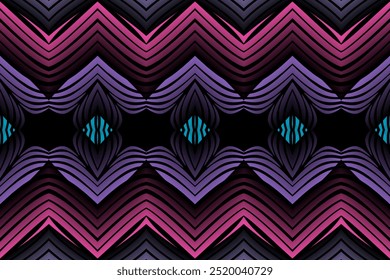 Simple colourful line art pattern gradient seamless background 