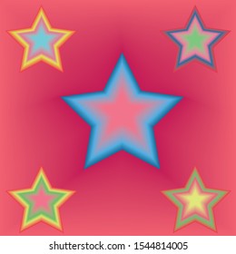 Simple colourful stars vector illustration
