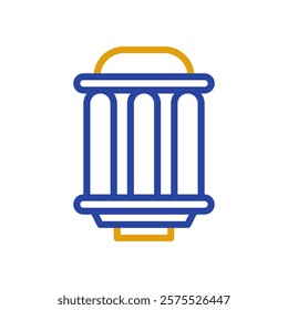 Simple column design graphic with color