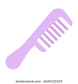 Simple comb icon representing hairstyling, grooming, and haircare tools for beauty and grooming applications.