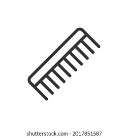 Simple comb line icon. Premium symbol in stroke style. Design of comb icon. Vector illustration.