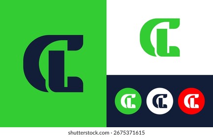 Combinación sencilla del logotipo de la letra CL