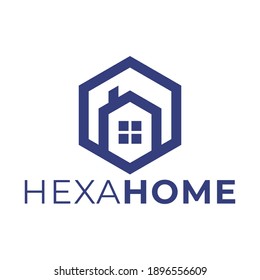 simple combination of house and hexagon