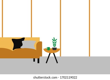 Simple and comfortable sofa and room chairs without insulation