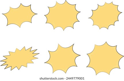 Simple Comic Explosion Shape Effect Text Box
