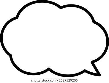 
Simple comic speech bubble speech bubble cloud shape