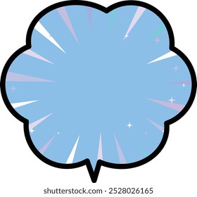 
Simple comic speech bubble speech bubble colorful cloud shape